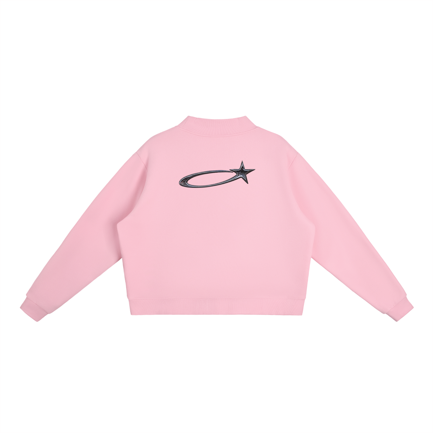Essential Fleece Mock-Neck Crew Sweatshirt
