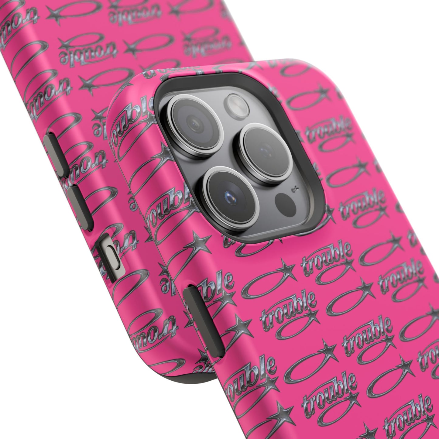 Trouble Print Magnetic Impact-Resistant iPhone Cover