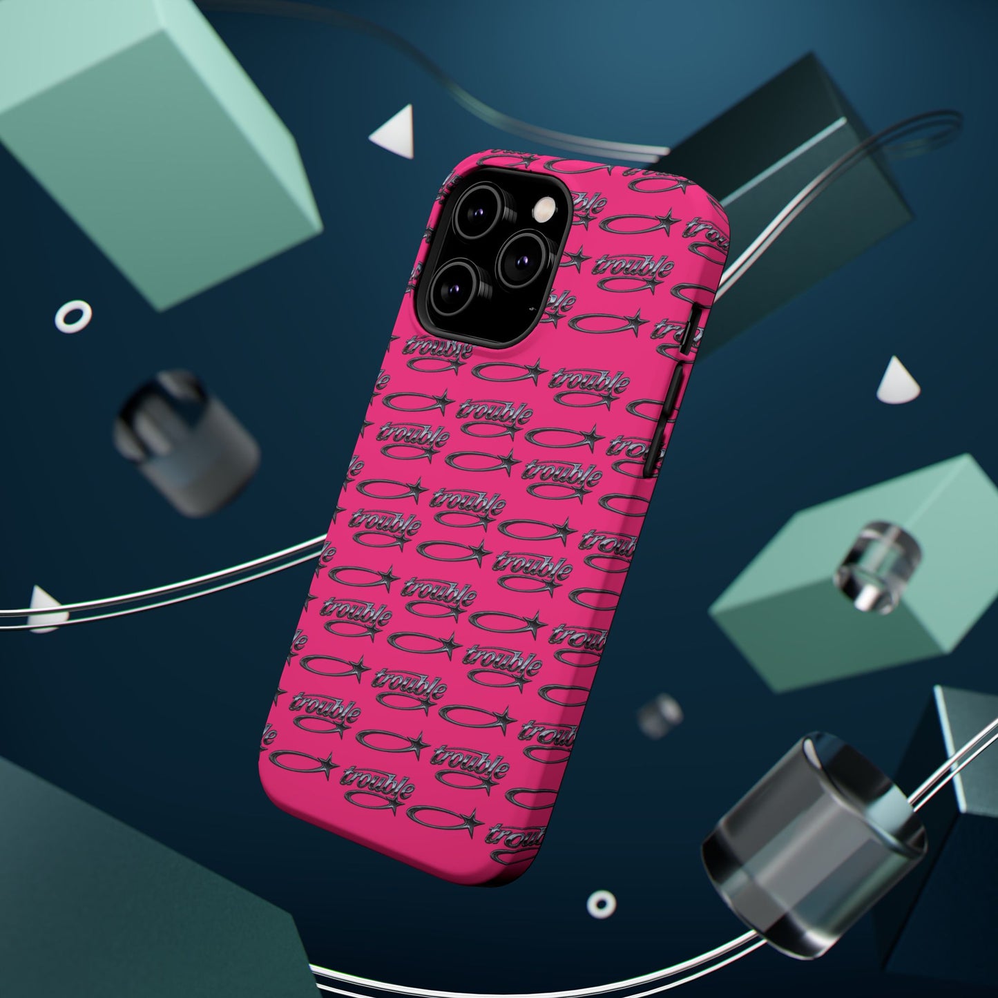 Trouble Print Magnetic Impact-Resistant iPhone Cover