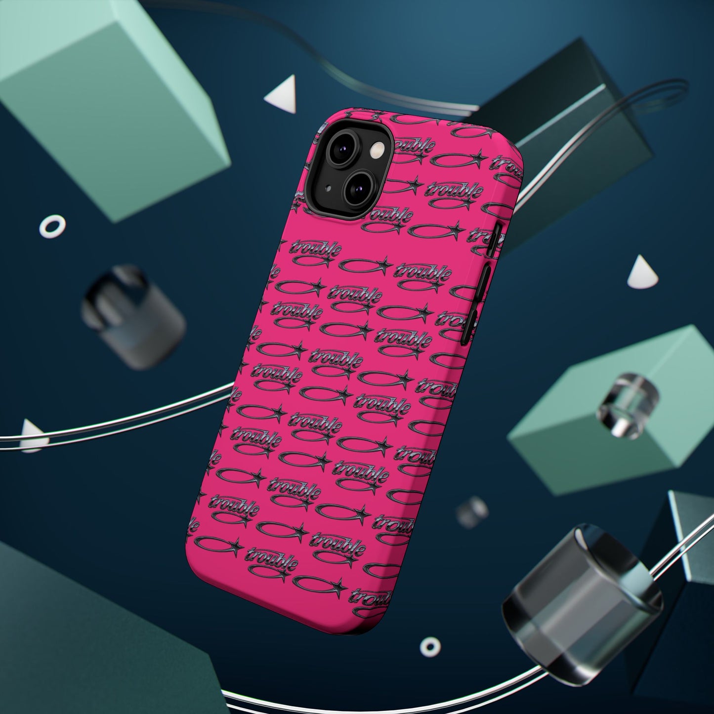 Trouble Print Magnetic Impact-Resistant iPhone Cover