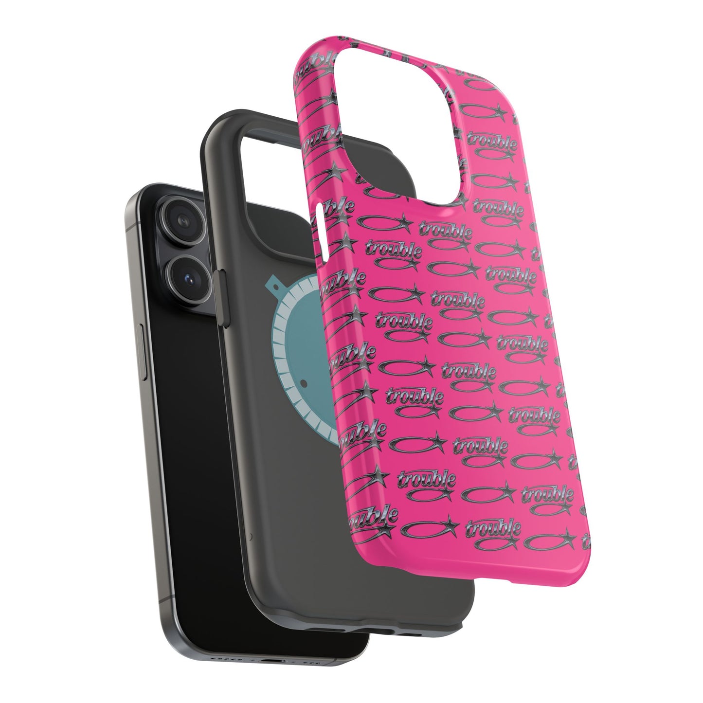 Trouble Print Magnetic Impact-Resistant iPhone Cover