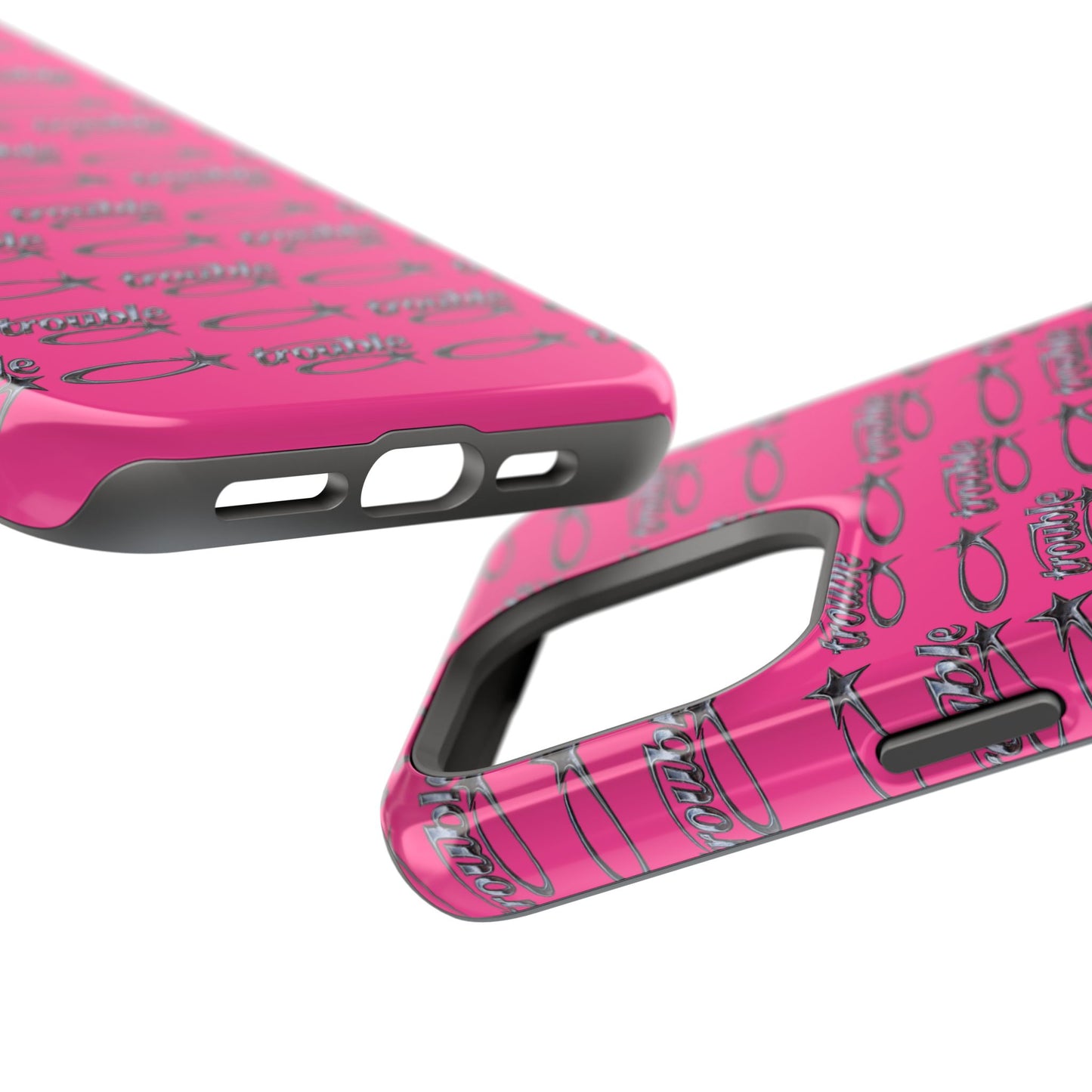 Trouble Print Magnetic Impact-Resistant iPhone Cover