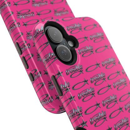 Trouble Print Magnetic Impact-Resistant iPhone Cover