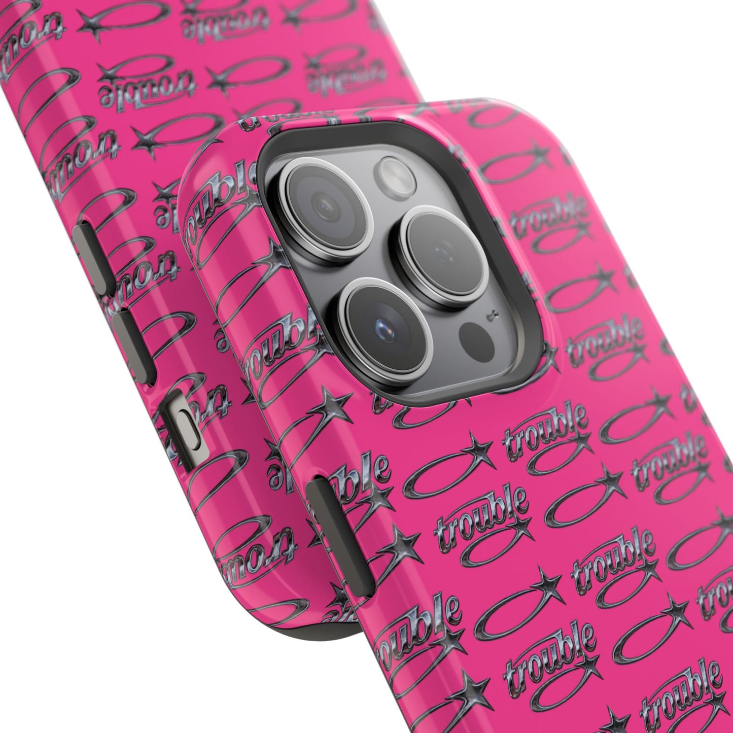Trouble Print Magnetic Impact-Resistant iPhone Cover