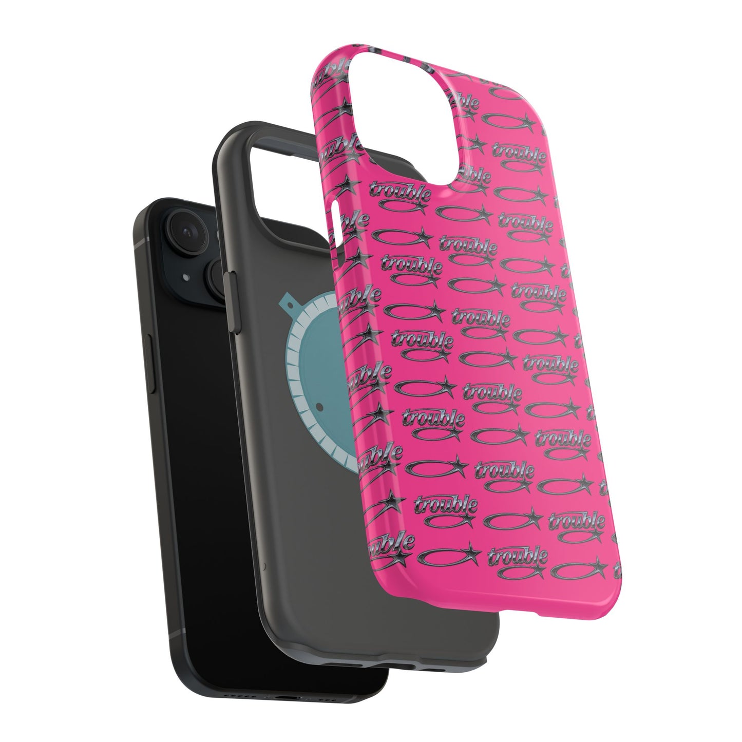 Trouble Print Magnetic Impact-Resistant iPhone Cover
