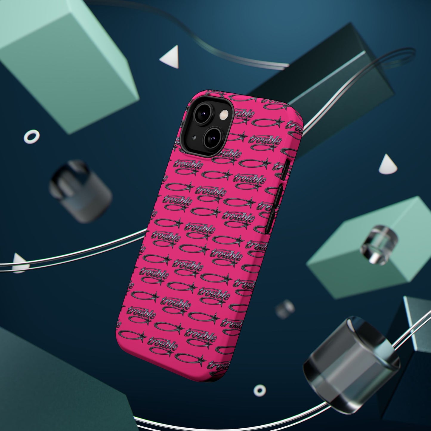 Trouble Print Magnetic Impact-Resistant iPhone Cover