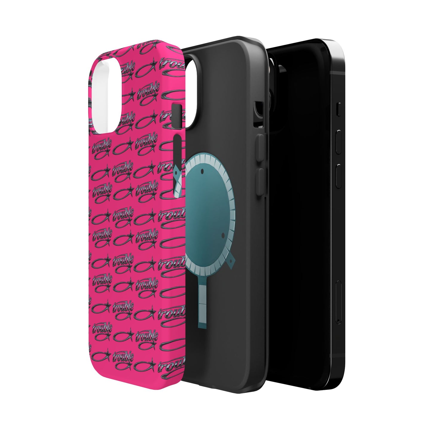Trouble Print Magnetic Impact-Resistant iPhone Cover
