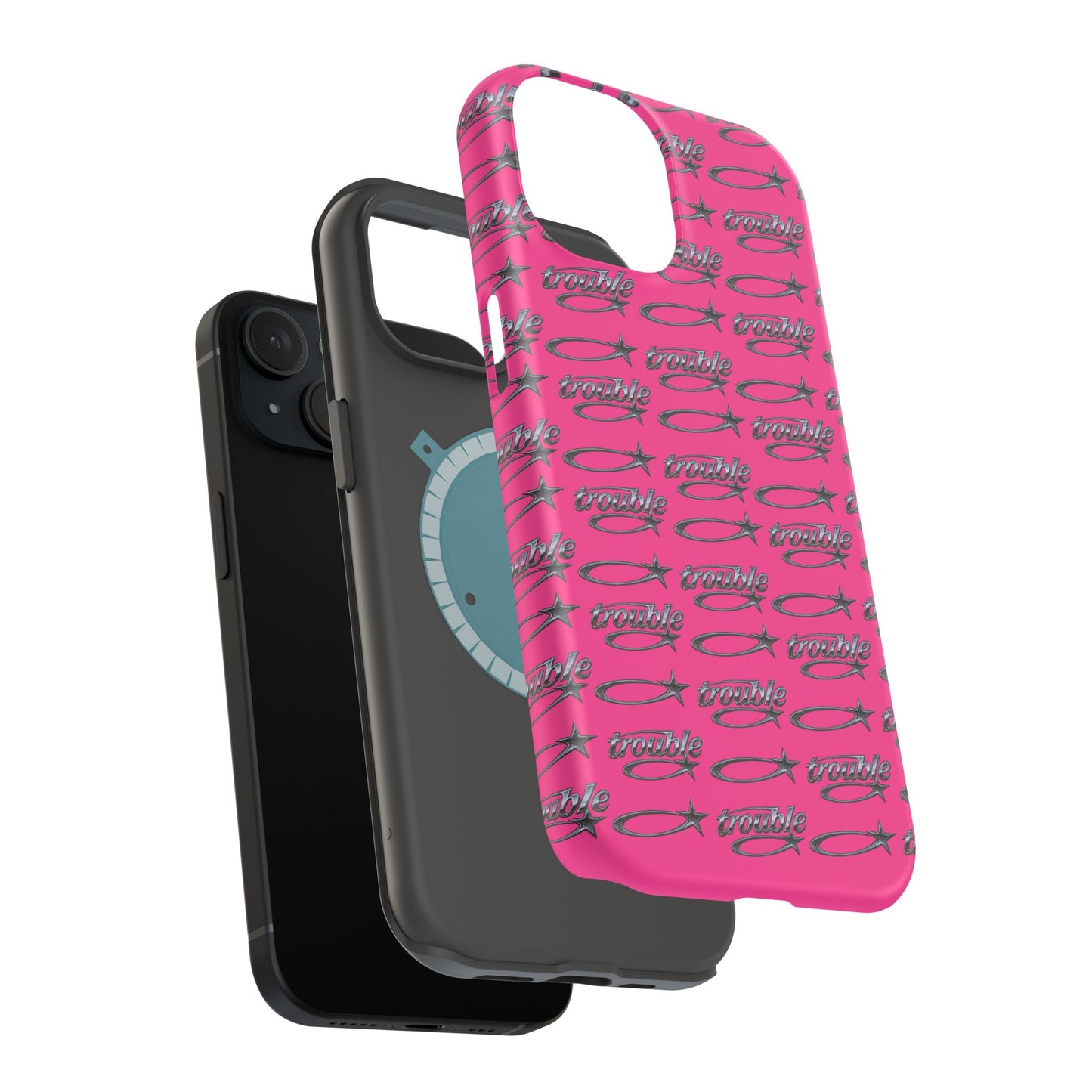 Trouble Print Magnetic Impact-Resistant iPhone Cover