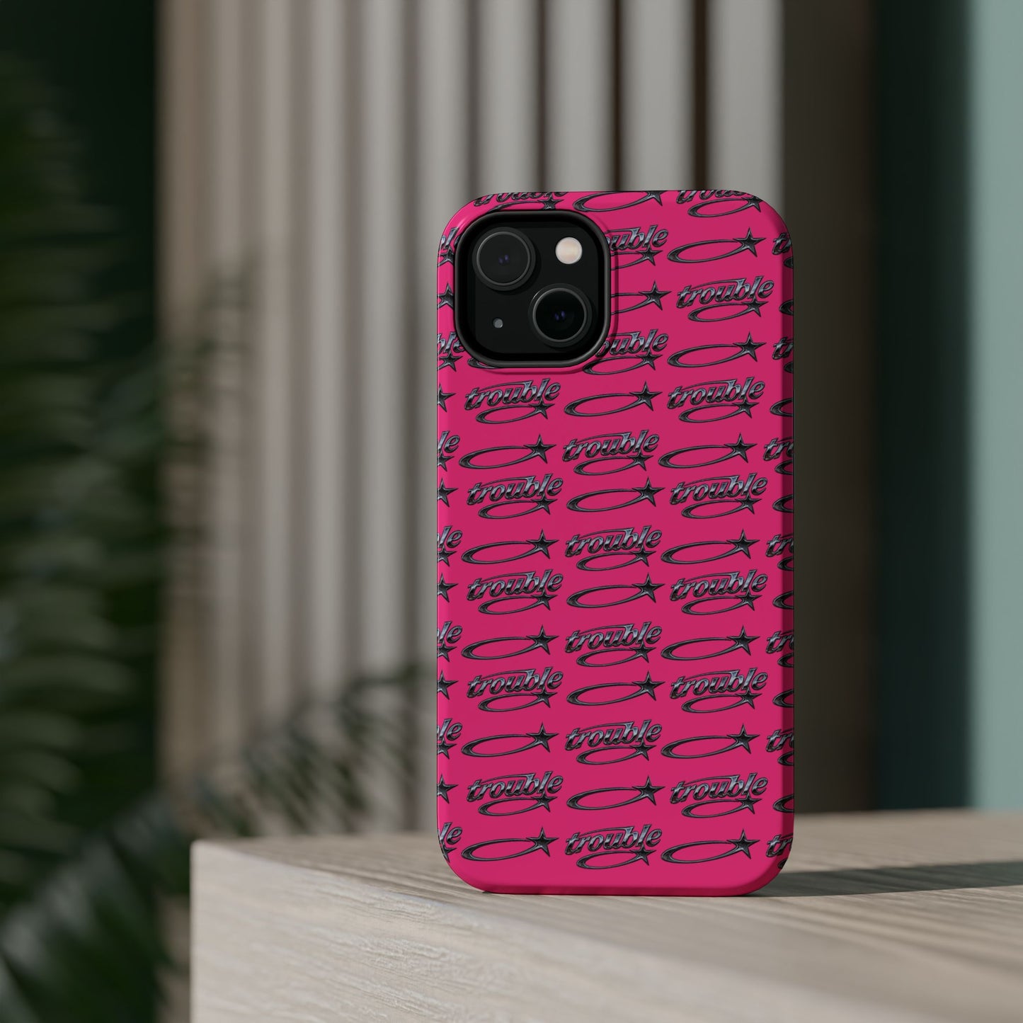 Trouble Print Magnetic Impact-Resistant iPhone Cover