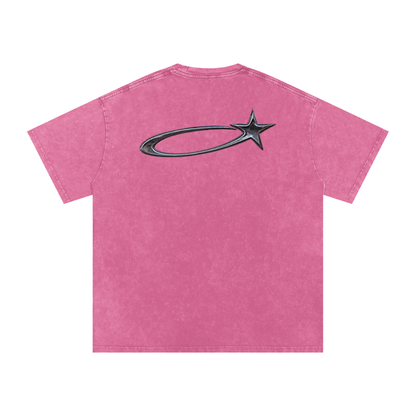 Snow Washed Oversized Cotton T-Shirt