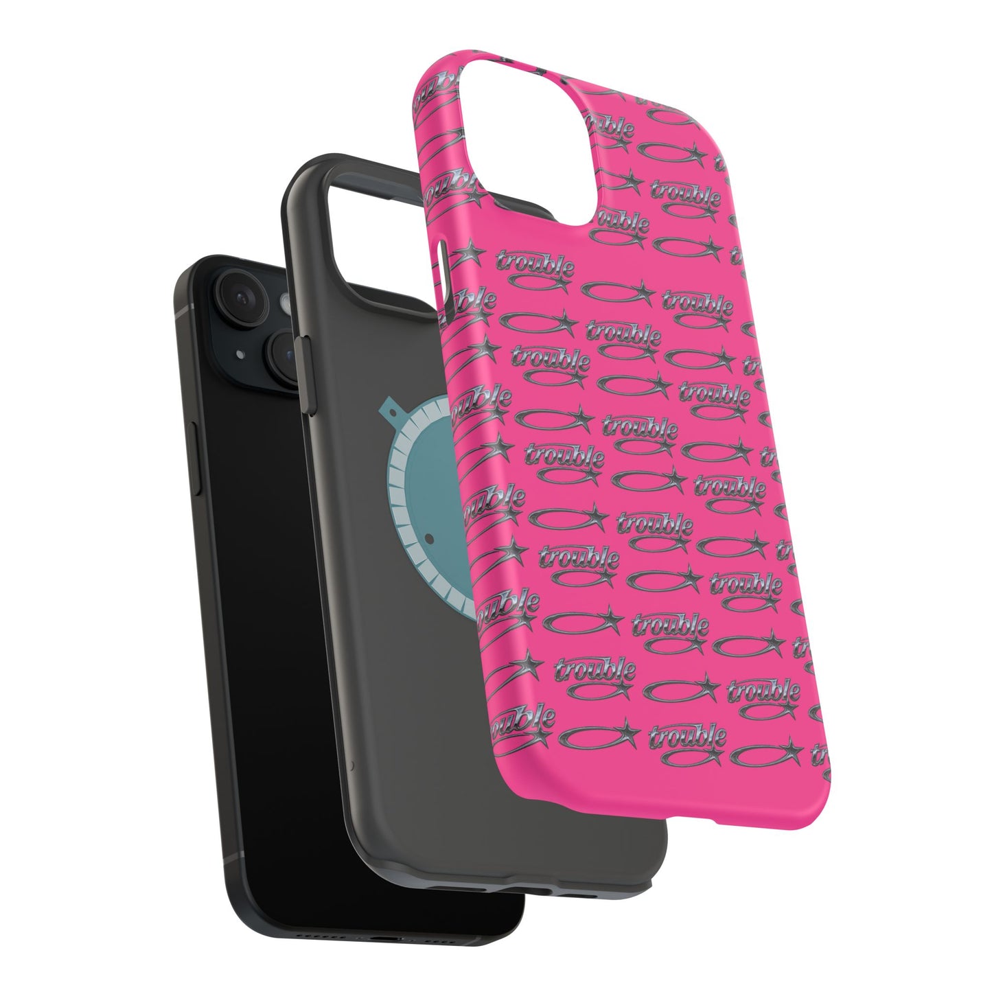 Trouble Print Magnetic Impact-Resistant iPhone Cover