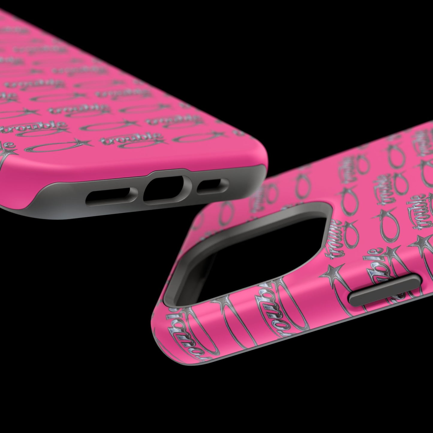 Trouble Print Magnetic Impact-Resistant iPhone Cover