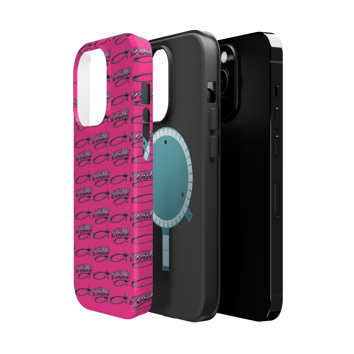 Trouble Print Magnetic Impact-Resistant iPhone Cover