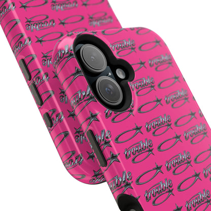 Trouble Print Magnetic Impact-Resistant iPhone Cover