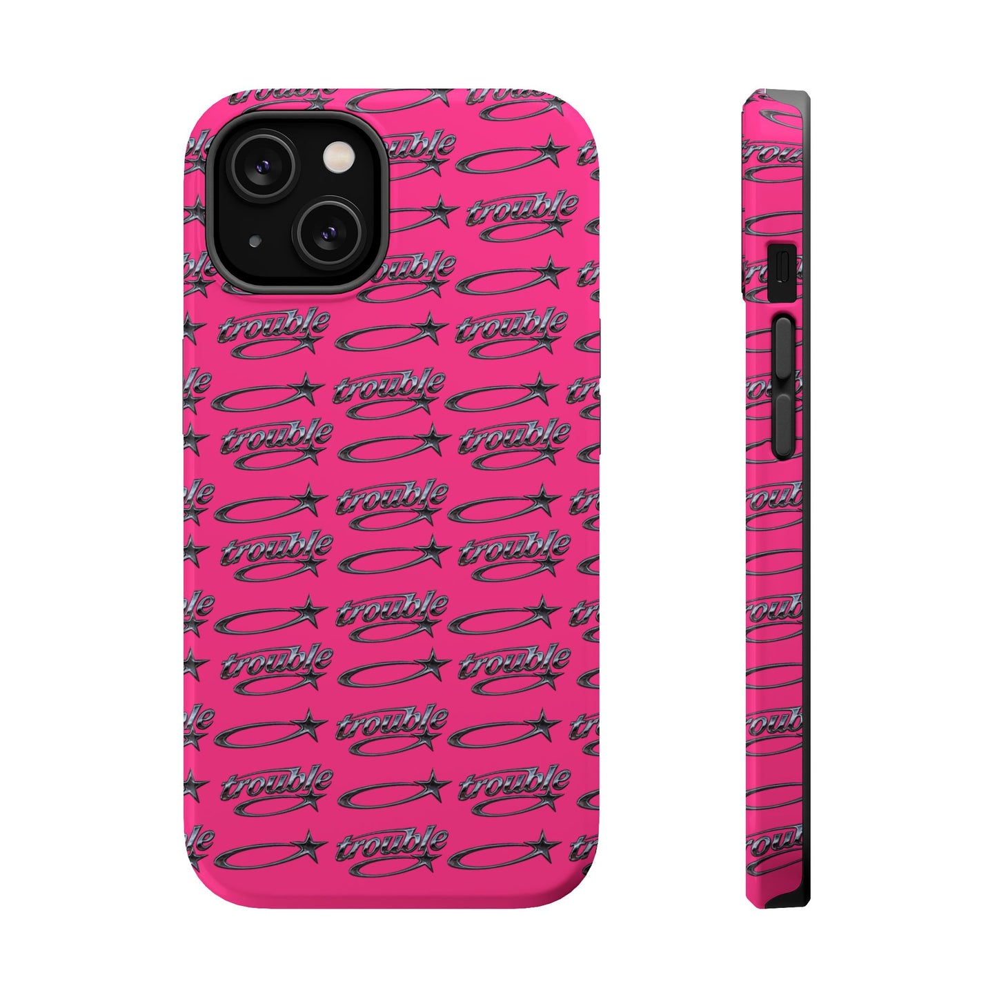 Trouble Print Magnetic Impact-Resistant iPhone Cover