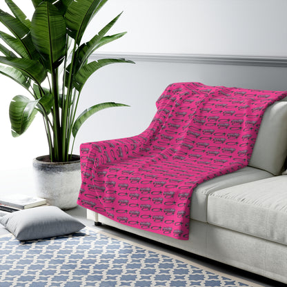 Trouble Print Pattern Sherpa Blanket