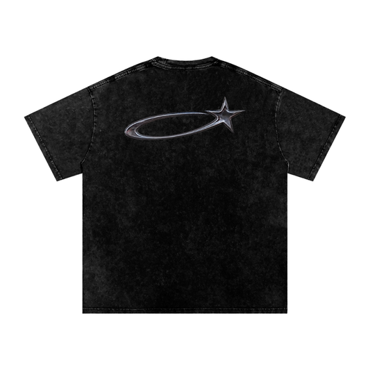 Snow Washed Oversized Cotton T-Shirt